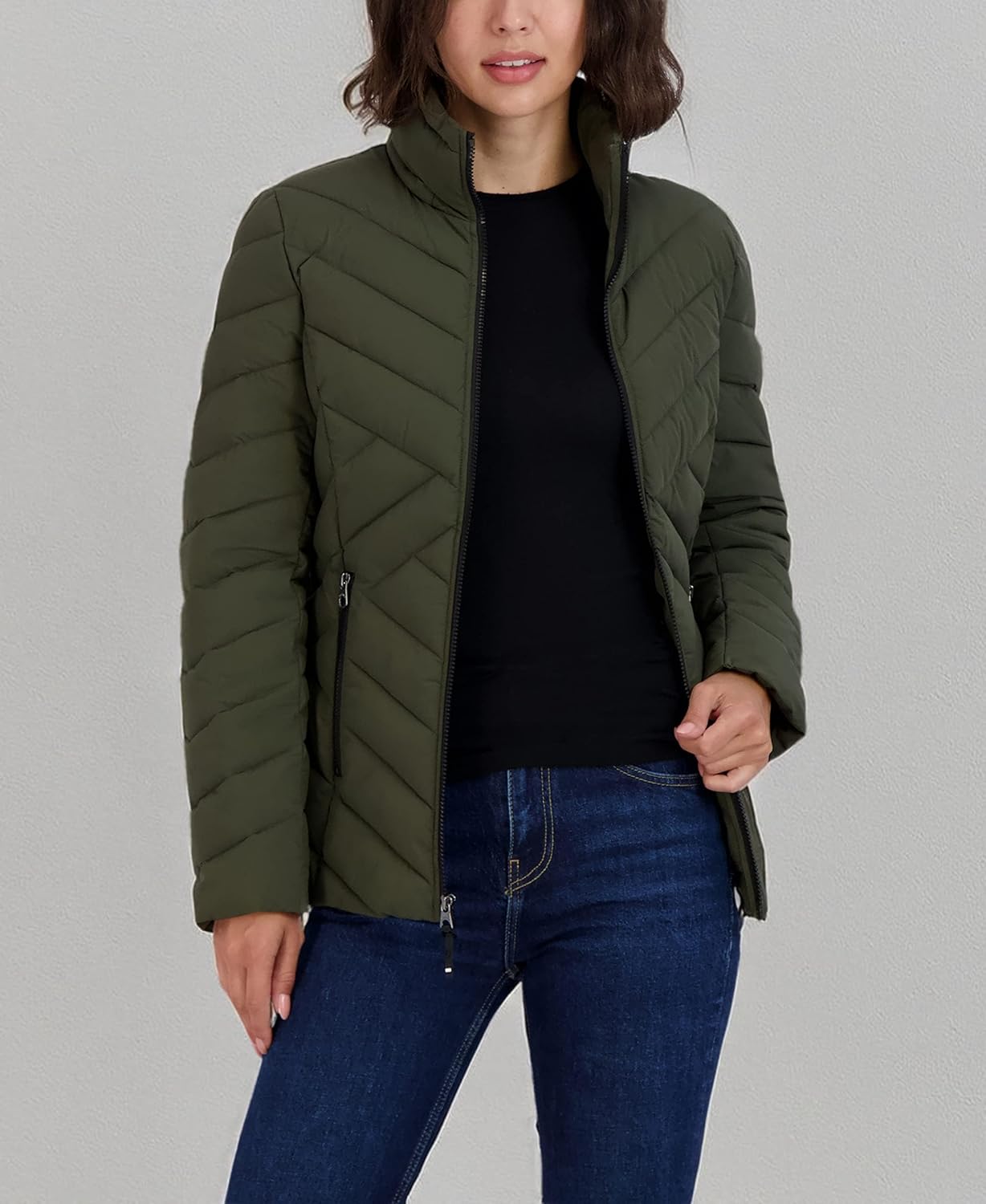 Nautica Women's Short Chevron Packable Down Jacket - Image 7