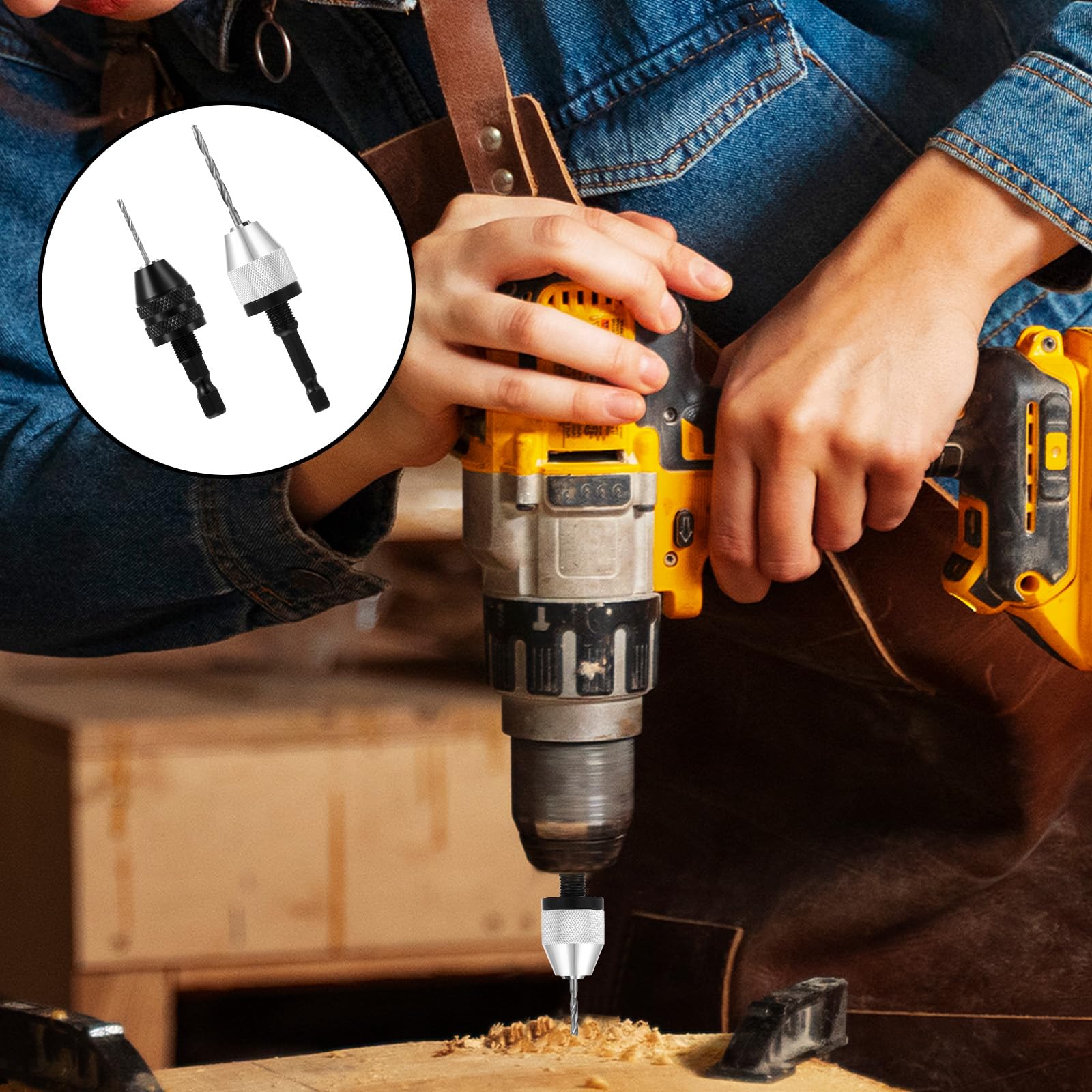 Drill Chuck Adapter - Fast Change for Impact Driver -6