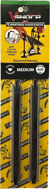 Warthog Sharpeners Unisex  Adult's 1 Paar V-Sharp Classic II Replacement Sanding Units, 600 grindstones (Medium), Körnung