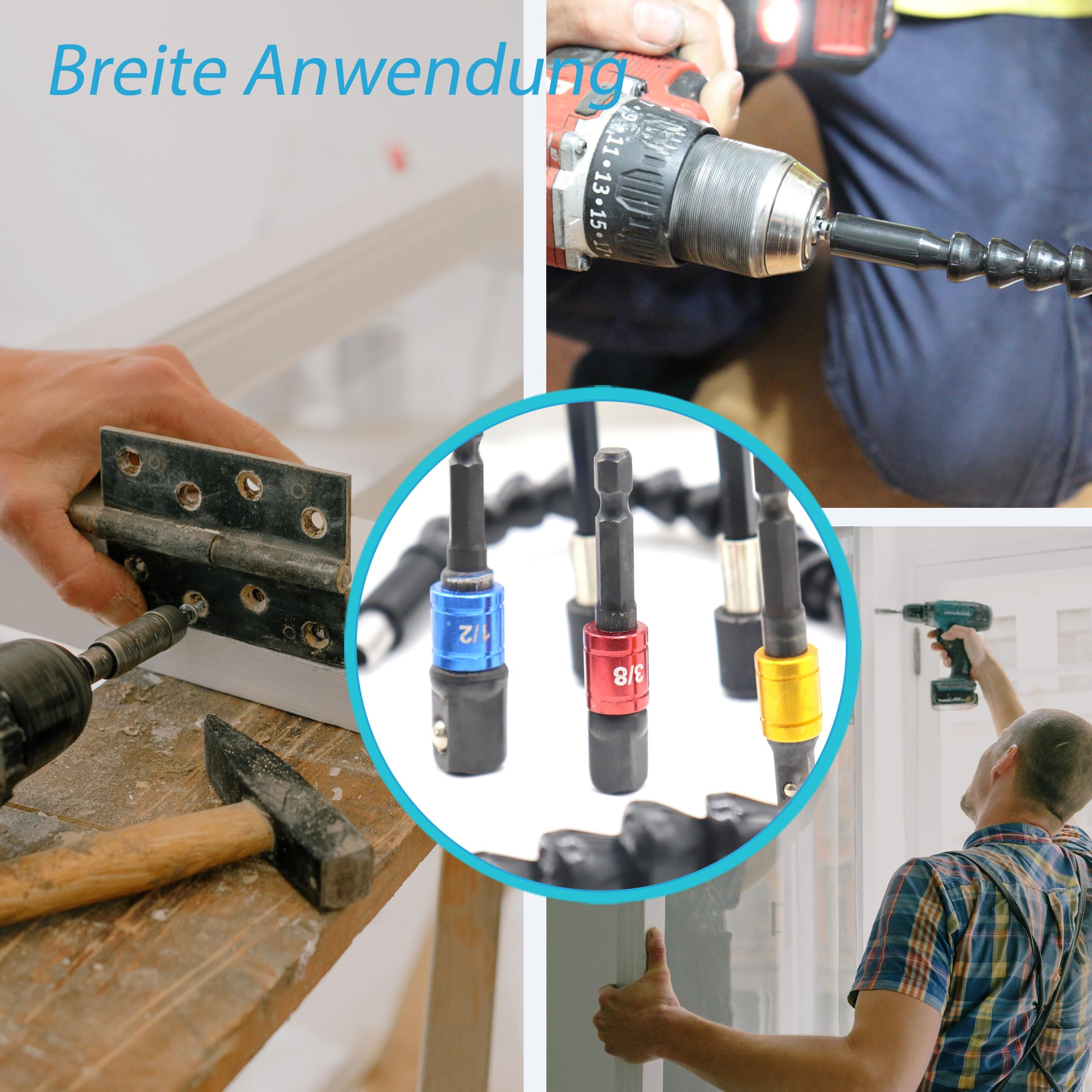 Adaptateur Tournevis 105° Pour Percer Et Visser Dans Les Coins Impossibles - Compatible Hex - 7