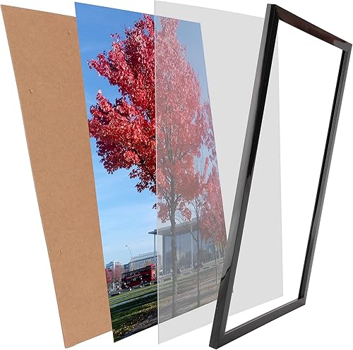 Miniatura 8 de Medog Juego de 6 portarretratos de 5 x 7, 4 x 6, color negro, 5 x 7, 4 x 6 pulgadas, collage de fotos de 5 x 7, 4 x 6 pulgadas, color negro (5 x 7