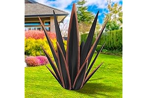 Rustic Black Metal Agave Garden Yard Stake Décor Large