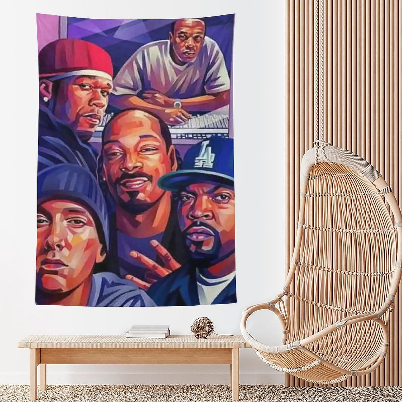 Poster con stampa artistica da parete, motivo: cantante rap, hip hop, tutte le stelle, 152,4 x 228,6 cm