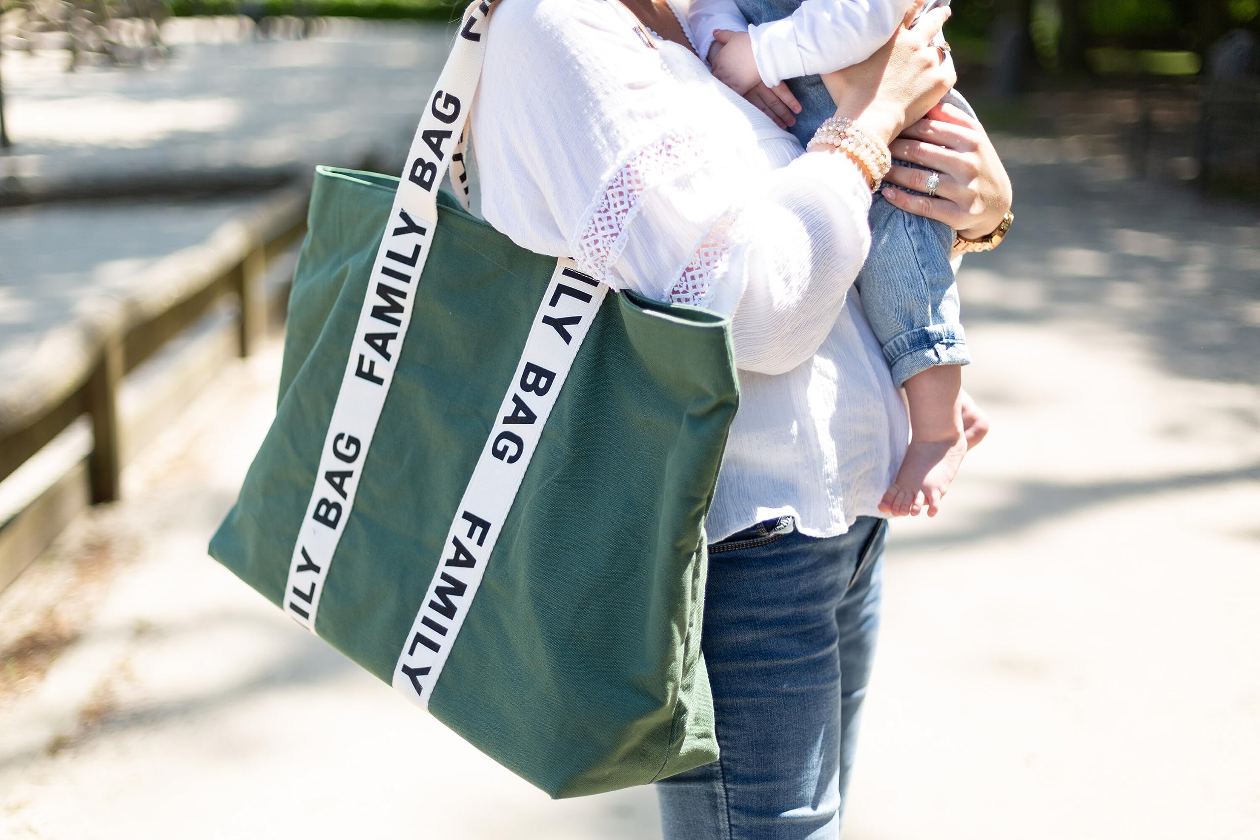 CHILDHOME Family Bag Borsa da Viaggio Weekend Grande Capacità Verde