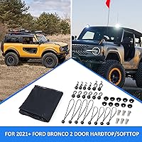 Vista 6 de Parasol Compatible con Ford Bronco 2021 2022 2023 2024 2025 Nuevo Ford Bronco de 2 Puertas Parasol Bikini Top Techo Bimini Red de Malla Suave