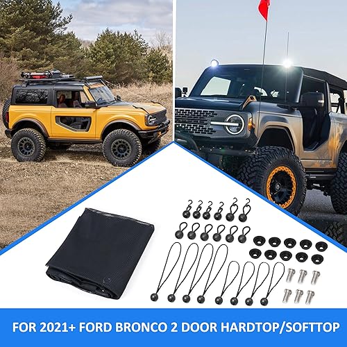 Vista 33 de Parasol compatible con Ford Bronco 2021, 2022, 2023, 2024 2025, nuevo Ford Bronco de 4 puertas, parasol de bikini superior para techo, accesorios US