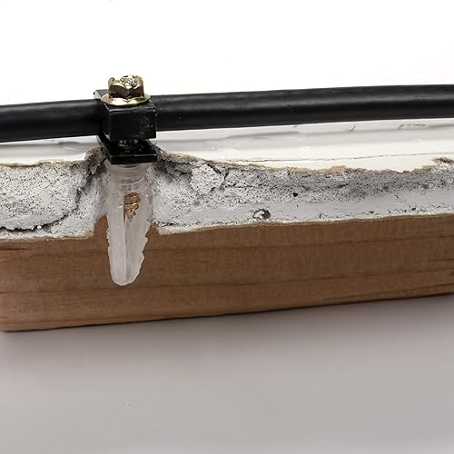 Miniatura 6 de THE CIMPLE CO Anclajes cónicos de plástico acanalado y clips de tornillo de cable negro para hormigón, estuco, ladrillo, paneles de yeso y