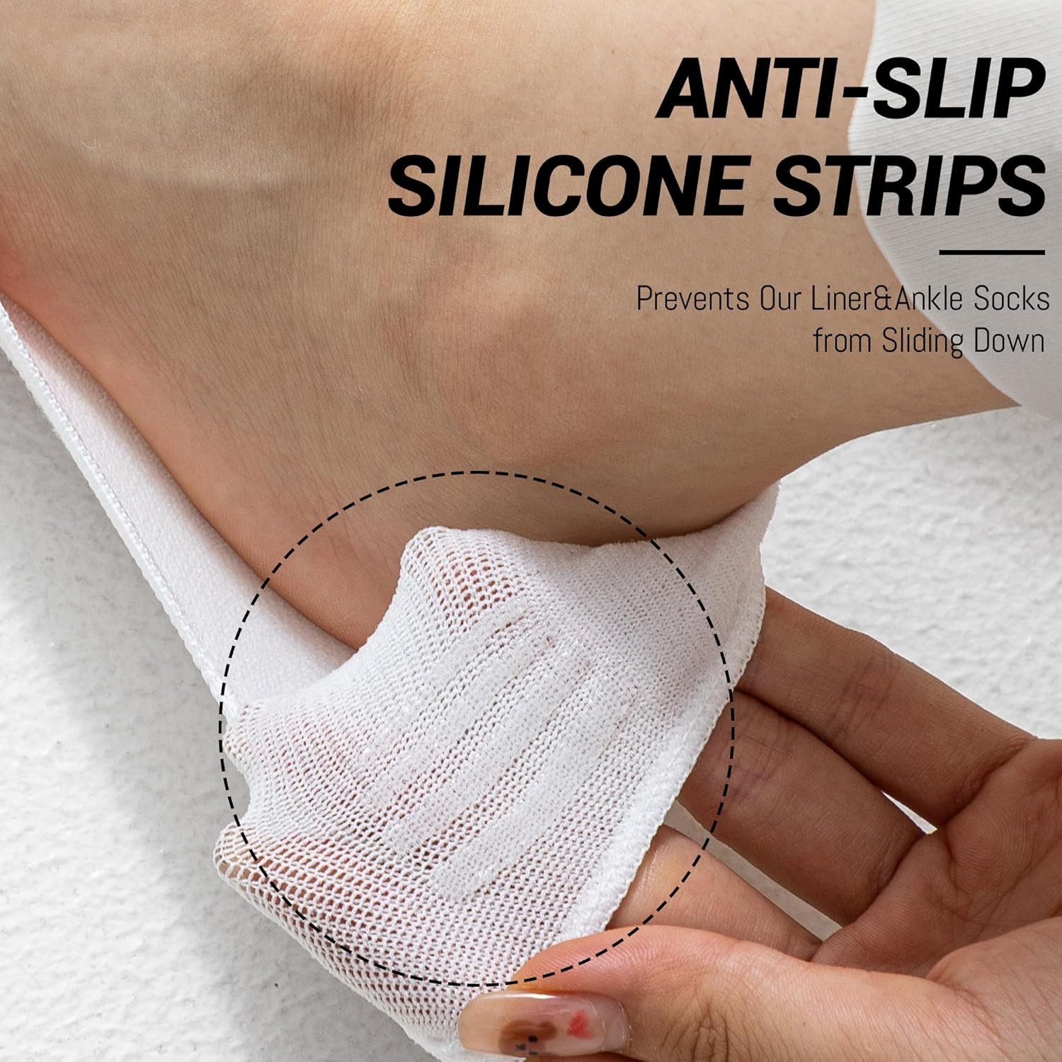 Women's No Show Liner Socks 8 Pack Low Cut Non Slip Footies Invisible Socks for Flat Boat - Image 5