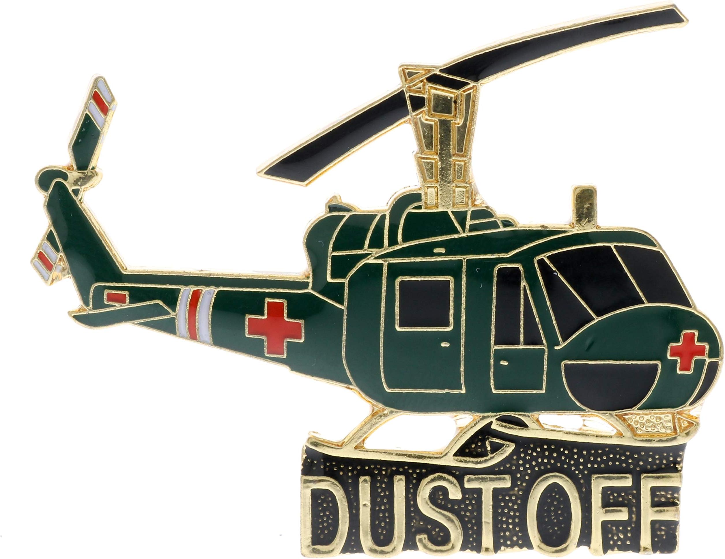 Large DUST OFF Medevec Vietnam Bell Huey Helicopter Hat Pin EE16105 F4D16Q