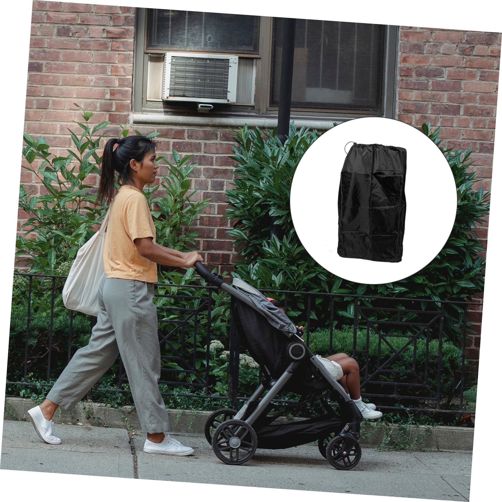 GARVALON Kinderwagen Transporttaschen Strapazierfähige Faltbare Tragetasche mit Glatter Oberfläche für Flughafen und Zugreisen