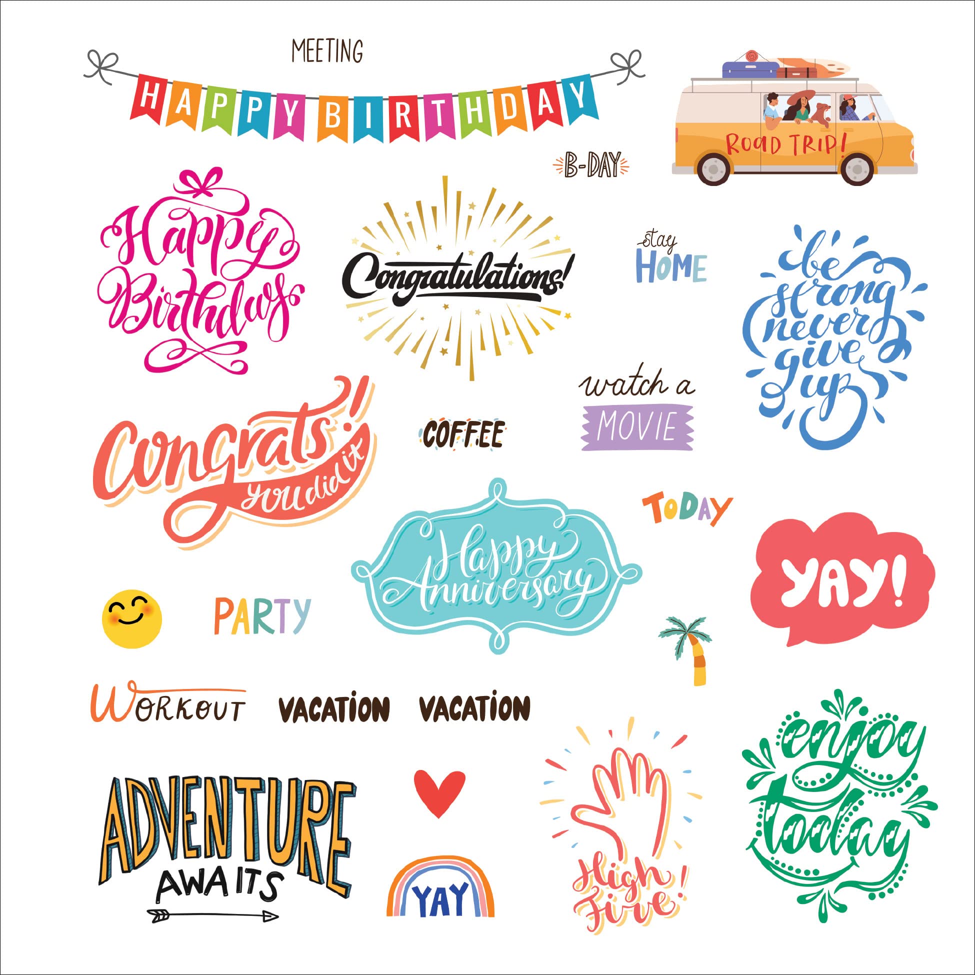 A Year in Stickers: Fun Pictures and Words to Highlight Celebrations