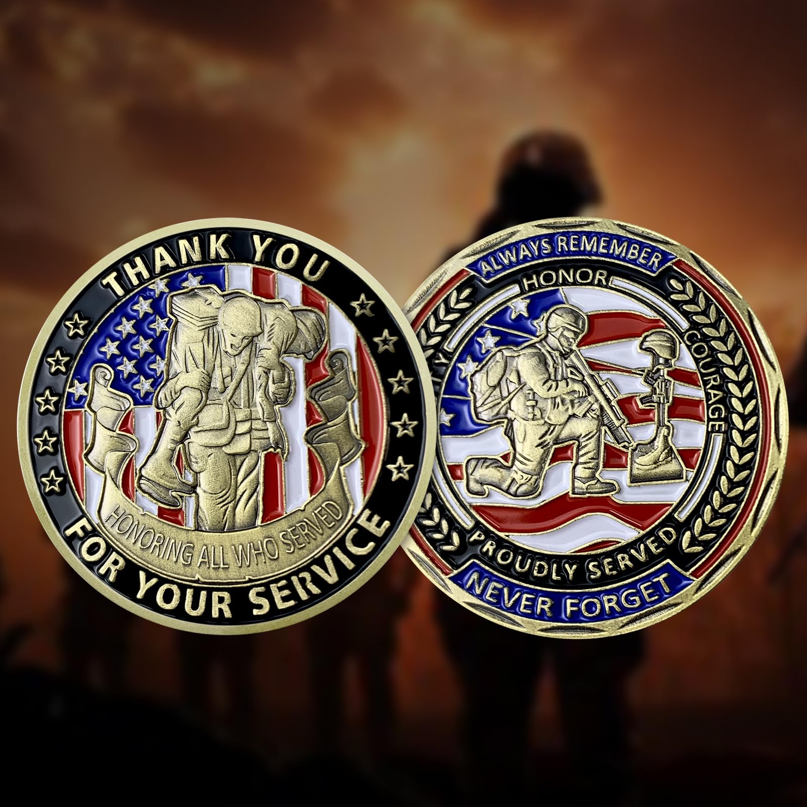Amazon.co.jp: 米軍チャレンジコイン 退役軍人 感謝の気持ちを伝える