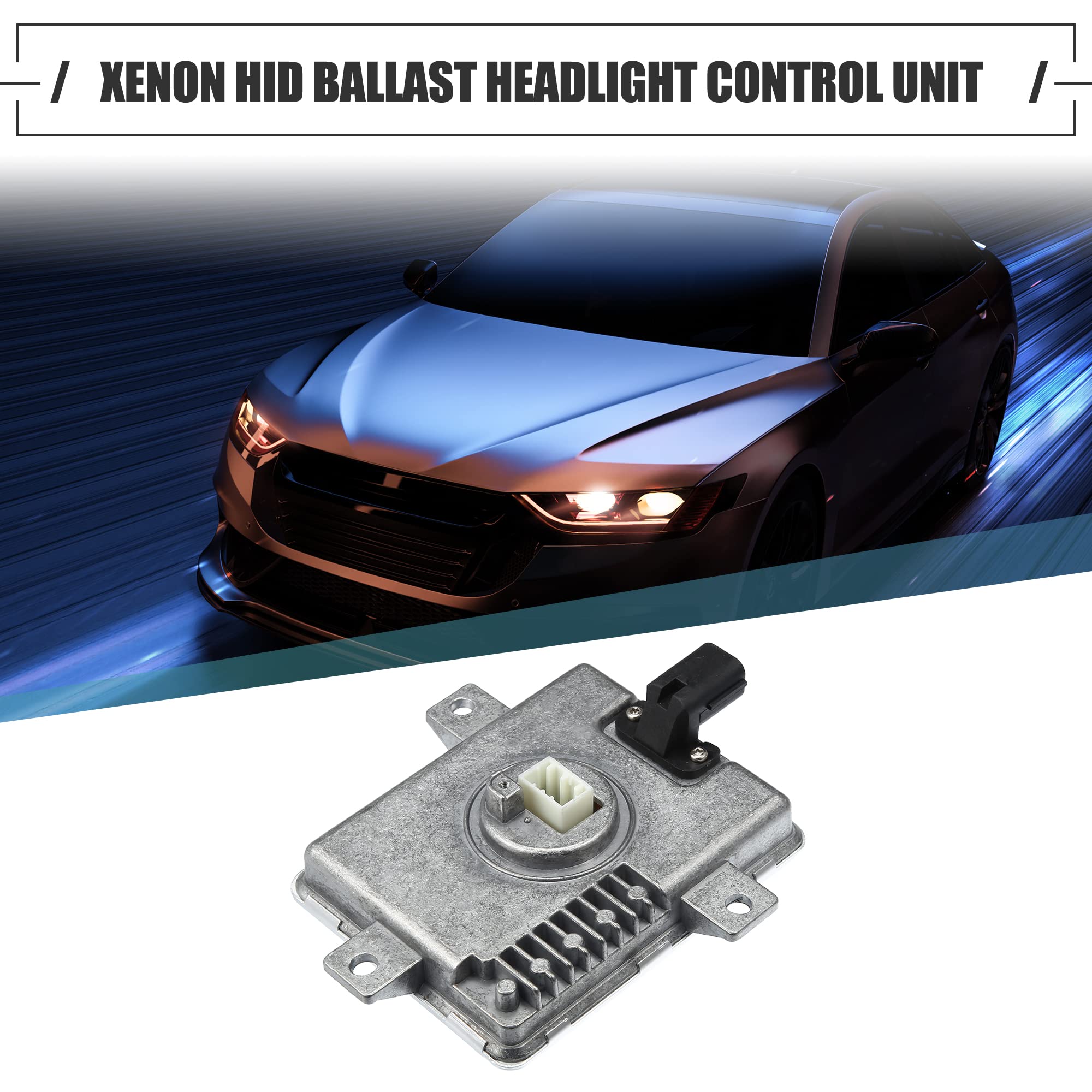 X AUTOHAUX Xenon HID Headlight Ballast, Control de Faros, para Acura TL Tipo-S 2006-2012, X6T02981 W3T11371, Tono Plata, 1 Juego