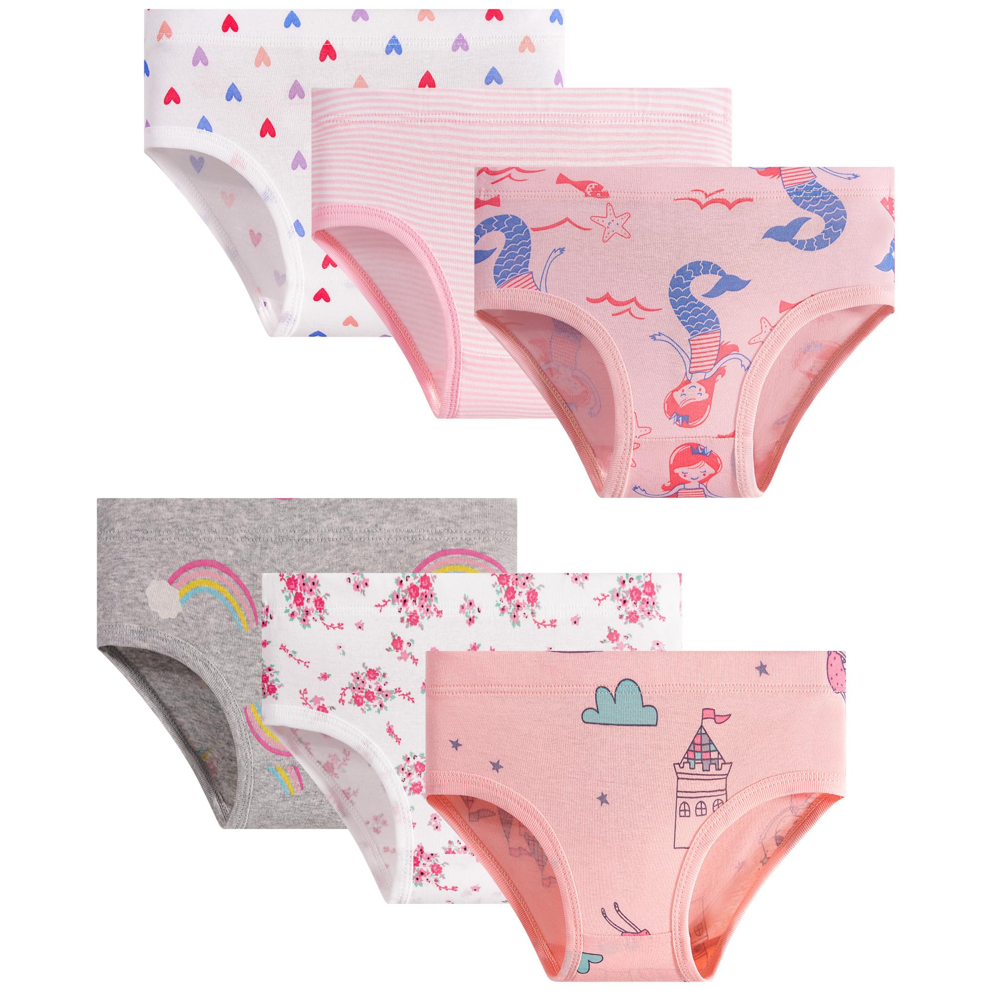 Tphon Little Girls Underwear Toddler Underwear Girls Panties Big Kids Undies Soft 100 Cotton