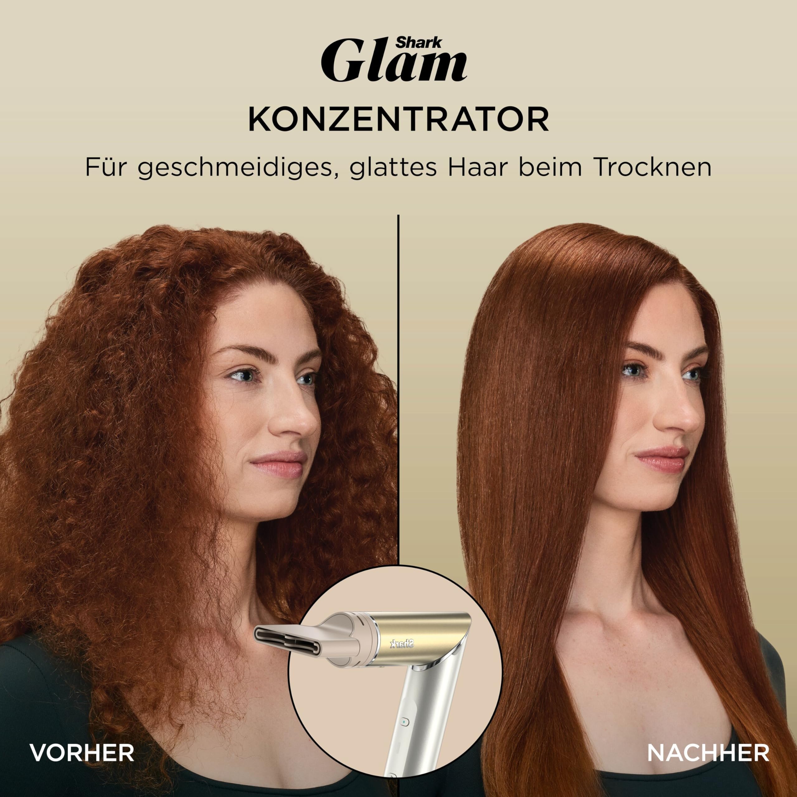Shark Glam Multistyler Haartrockner mit Keramik Gloss-Lock-Technologie 4 Styling-Aufsätzen Silki Glossi HD6041SEU