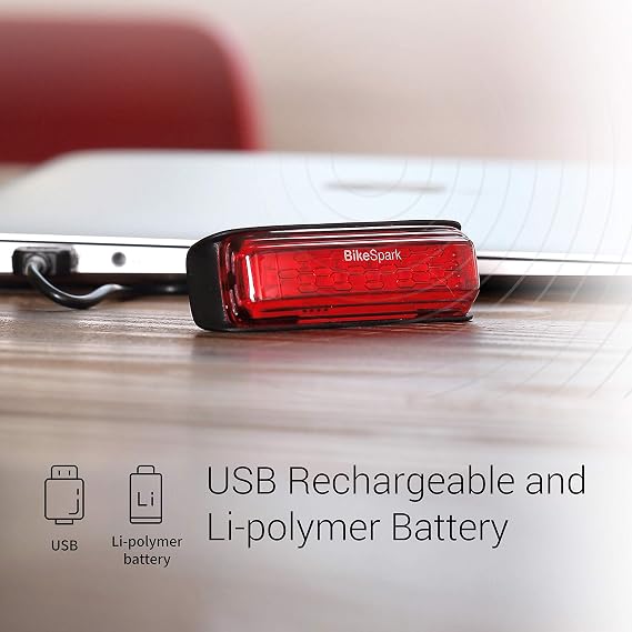 Auto-Sensing Rear Light G2 -Super Bright LED Bike Tail Light - Auto On/Off & Deceleration Flash by Motion Sensing - USB Rechargeable - IPX5 - Made in Taiwan