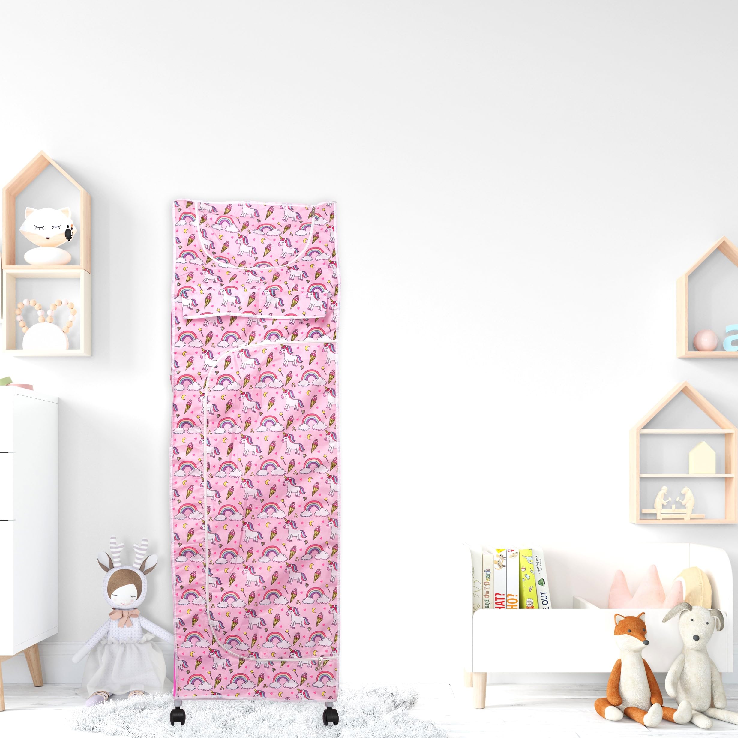 HEGZI Baby Wardrobe for Clothes Multipurpose 6 Shelves, Unbreakable Material, Portable Cloth Storage Rack, Foldable almirah for Clothes, Unicorn, Pack of 1, Plastic (B0DDY99K1W) Amazon Price History, Amazon Price Tracker