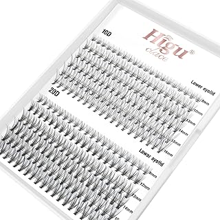 Individual Lashes D Curl 240Pcs 10D 20D Cluster Eyelash Extensions Bottom Lashes False Eyelash Clusters Mini Cluster Eyelashes Single Eyelashes Cluster DIY Eyelash Extensions at Home (10D/20D D 8-16)