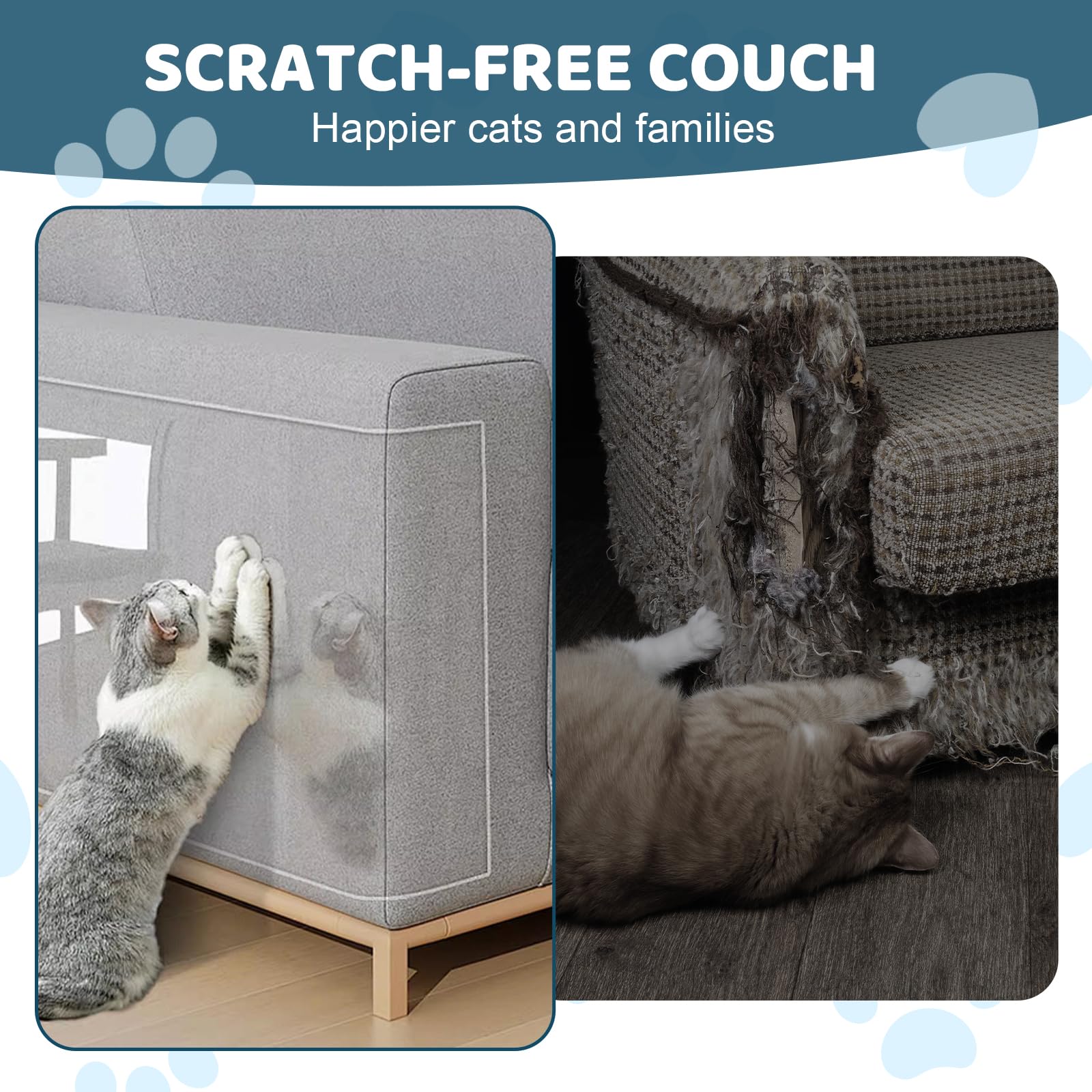 Protectores transparentes para muebles de gatos, 30 unidades, 40,6 x 30,5