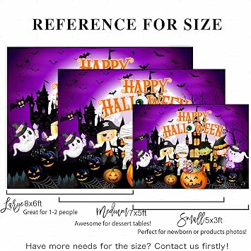 Halloween Backdrop, Spooky Night Haunted House, Fall, 7x5ft