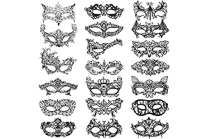 20 Pieces Lace Mask Masquerade Venetian Eyemask Halloween Sexy Woman Lace Mask