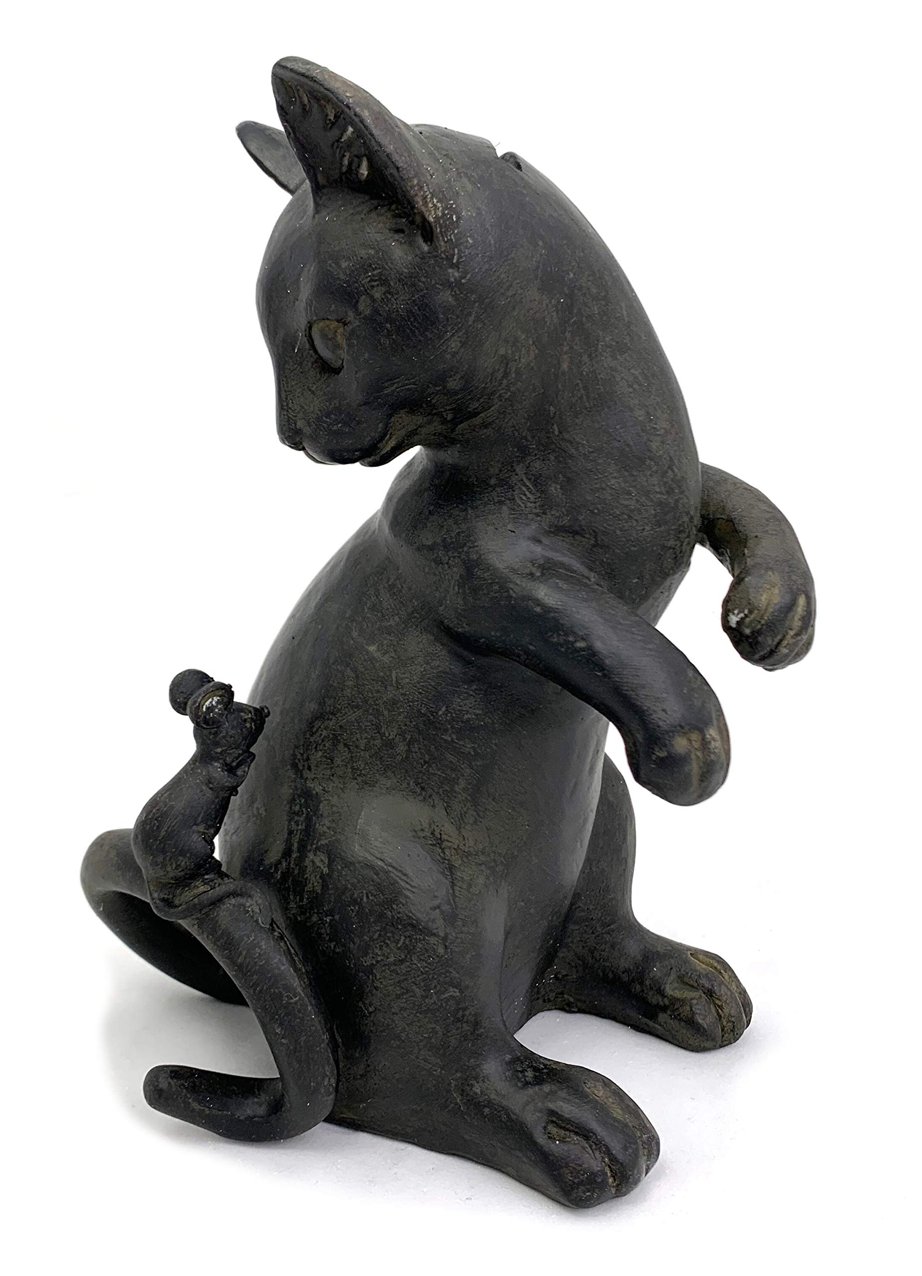 Bille en or Moritz 2 en 1 et figurine de chat et souris, tirelire enfant, cagnotte noire, hauteur : 21 cm, convient aux 