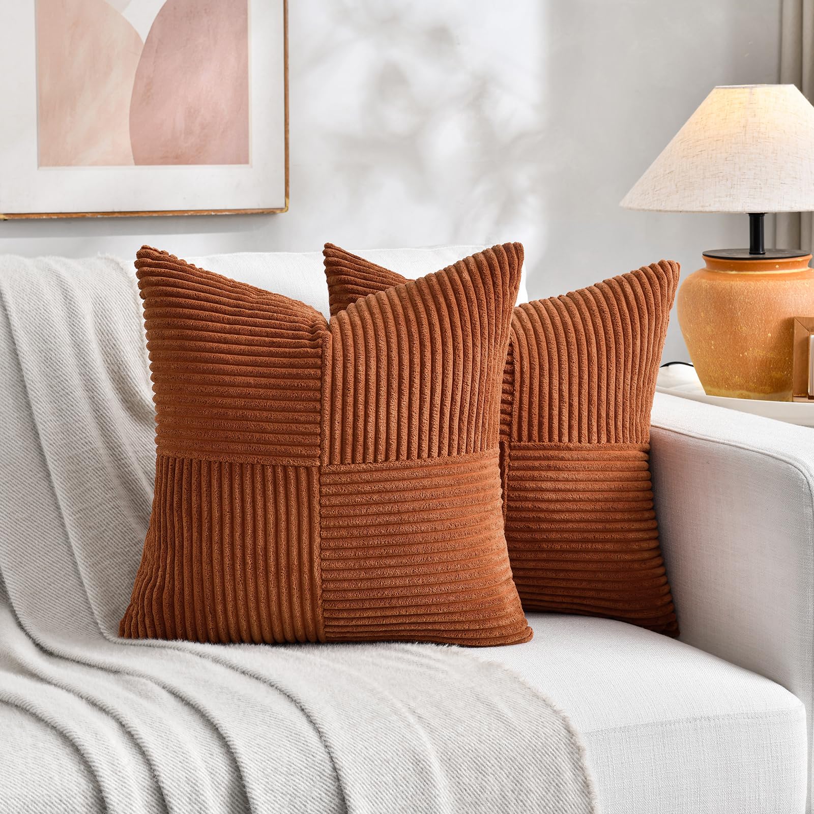 Amazon.com: Fancy Homi 2 Packs Rust Samll Decorative Throw Pillow