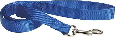 SLA123 Guinzaglio per cani e gatti - Collare in nylon blu - Larghezza 10 mm - Lunghezza 1,20 m - Misura XS