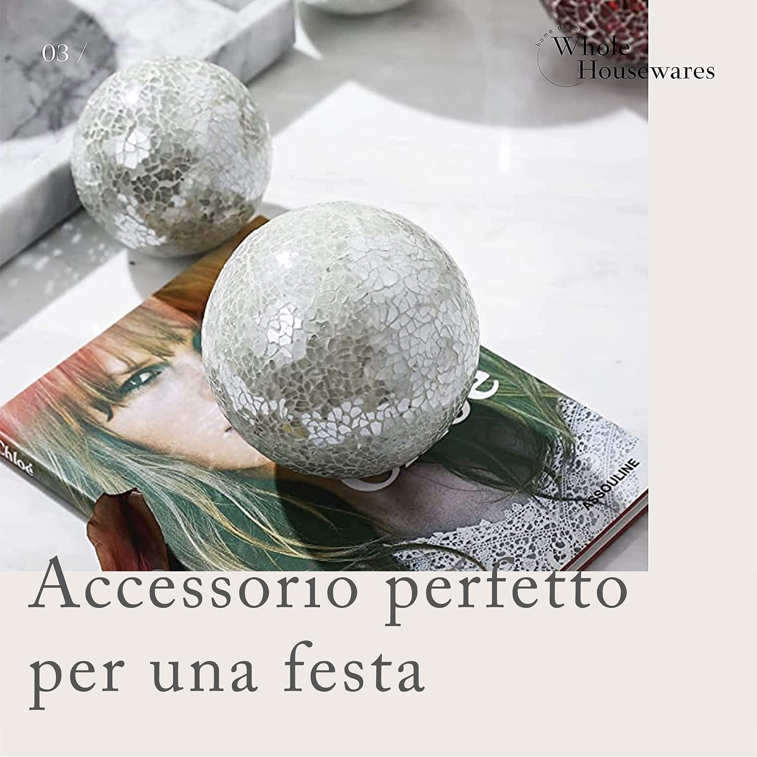 Palline Decorative In Legno Di Acacia - Set Da 10 Per Centrotavola O Vassoi (5.08cm) - Foto 9