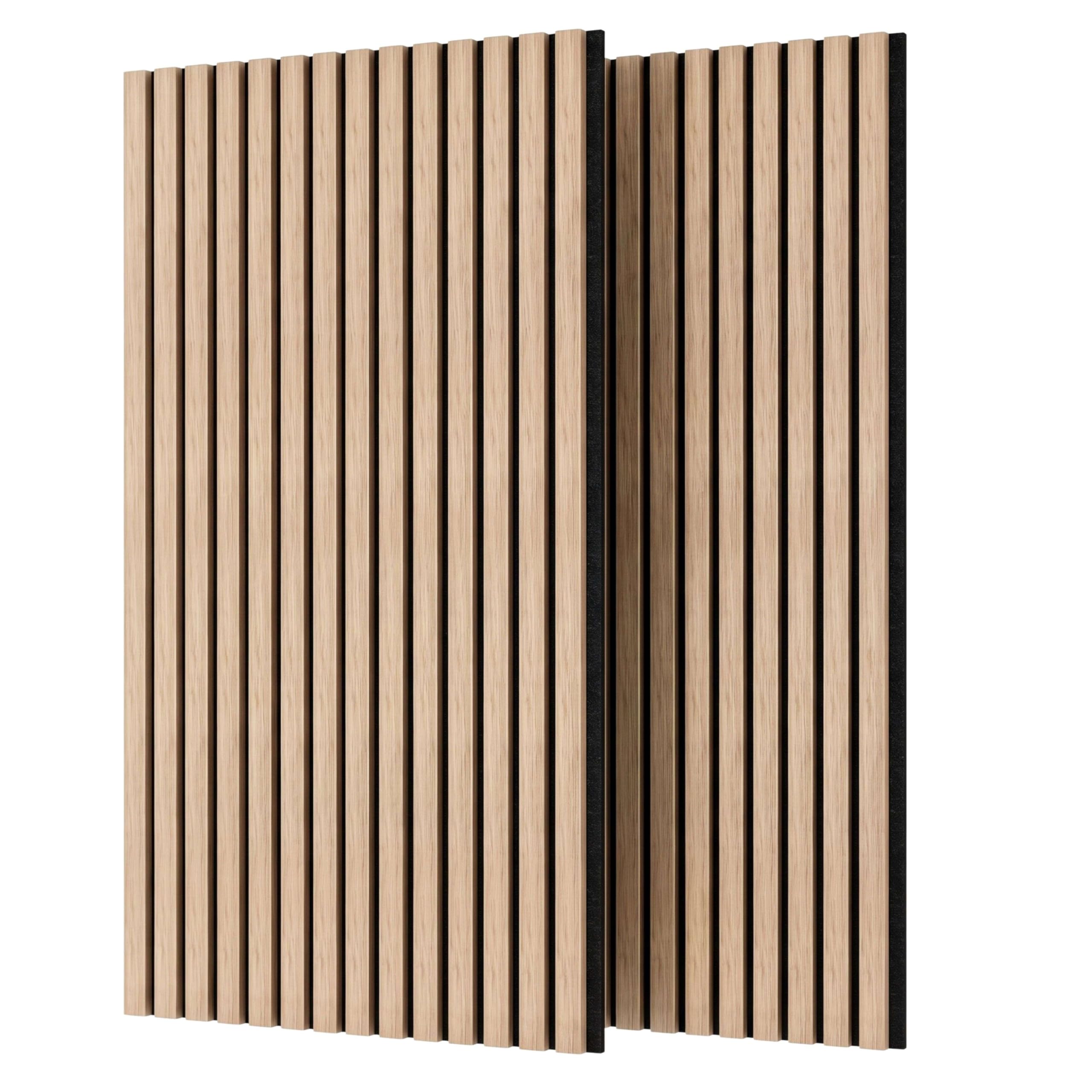 Pack de 2 Paneles Acústicos Silence Roble Nordish y Negro 60x120 cm