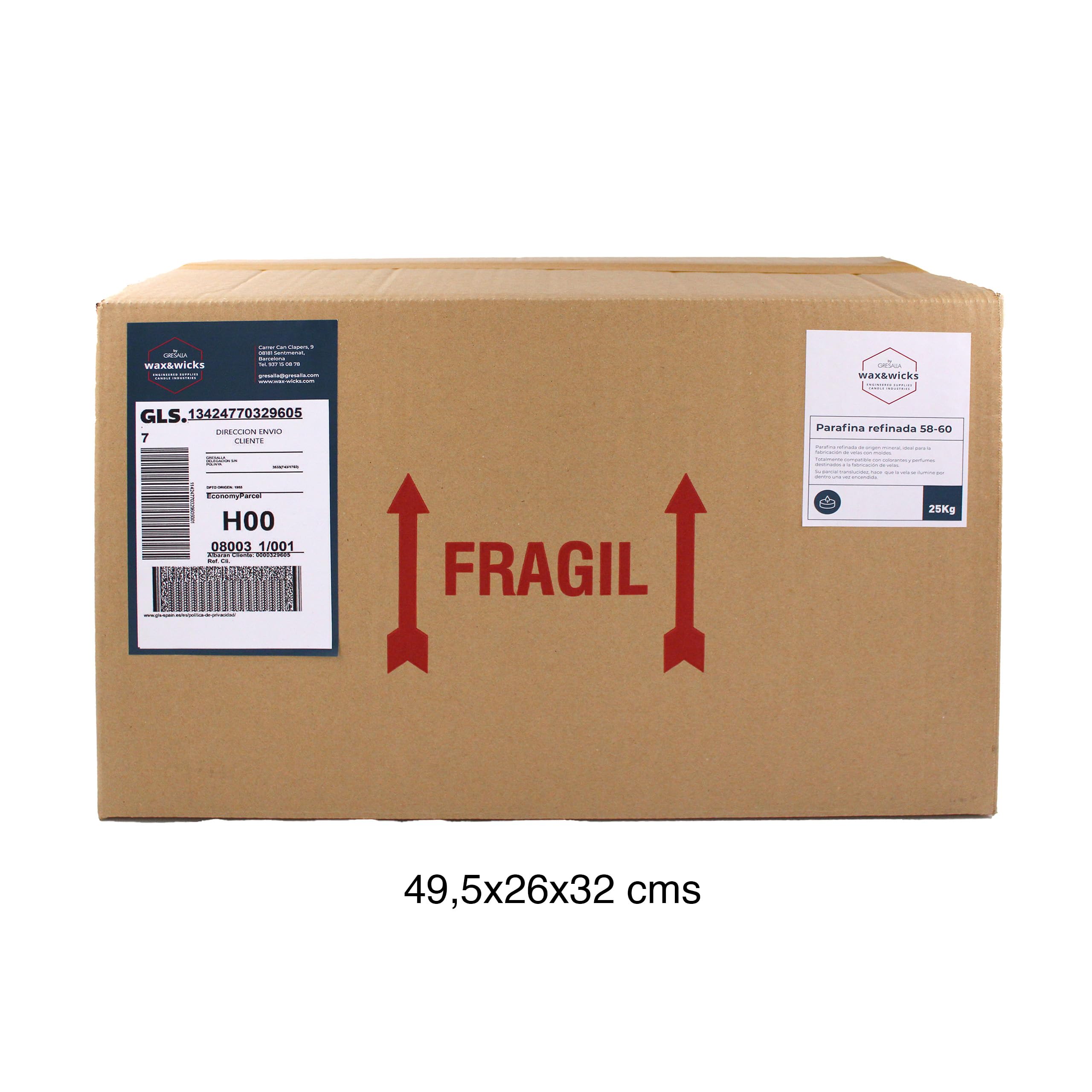 Wax & Wicks – Parafina refinada I Cera para Velas I Velas caseras I Mezcla con perfumes y colorantes I Estabilidad química I Sin impurezas I Combustión Ideal I 25 KG