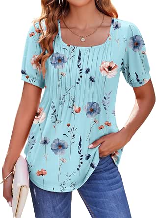 Camiseta Verano Mujer Manga Corta - Rayón Y Poliéster, Bordado Ojales, Corte Holgado, Color Rosa XXL