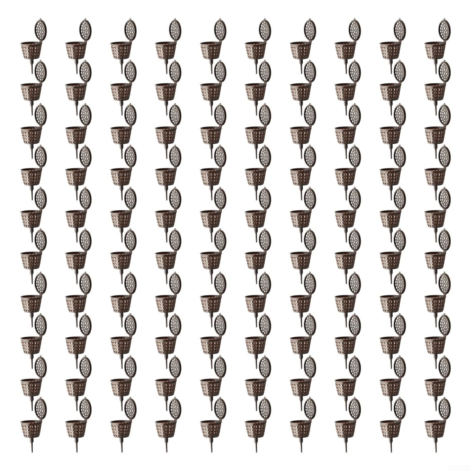 Lot de 100 boîtes d'engrais pour bonsaï avec couvercle taille L