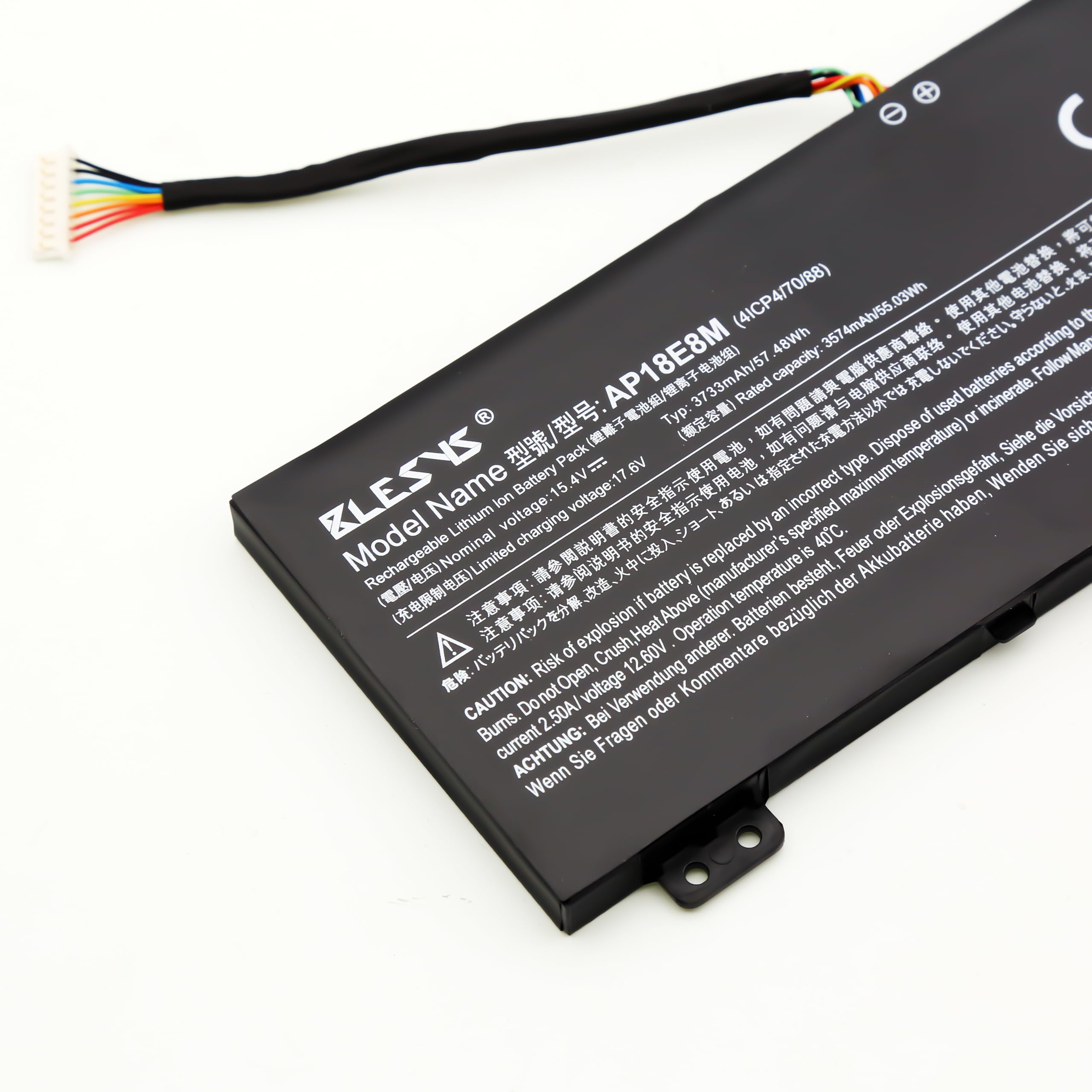 BLESYS AP18E8M AP18E7M Batterie de Remplacement pour Acer Nitro 5 AN515-54 AN515-55 AN515-57 AN515-58, Aspire 7 A715-74G, Batterie Li-ION 15,4 V 57,5 Wh pour Ordinateur Portable