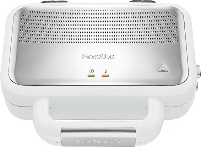 Breville VST074X DuraCeramic Opiekacze Do Kanapek, Stal Nierdzewna, 850 W, L, Szary