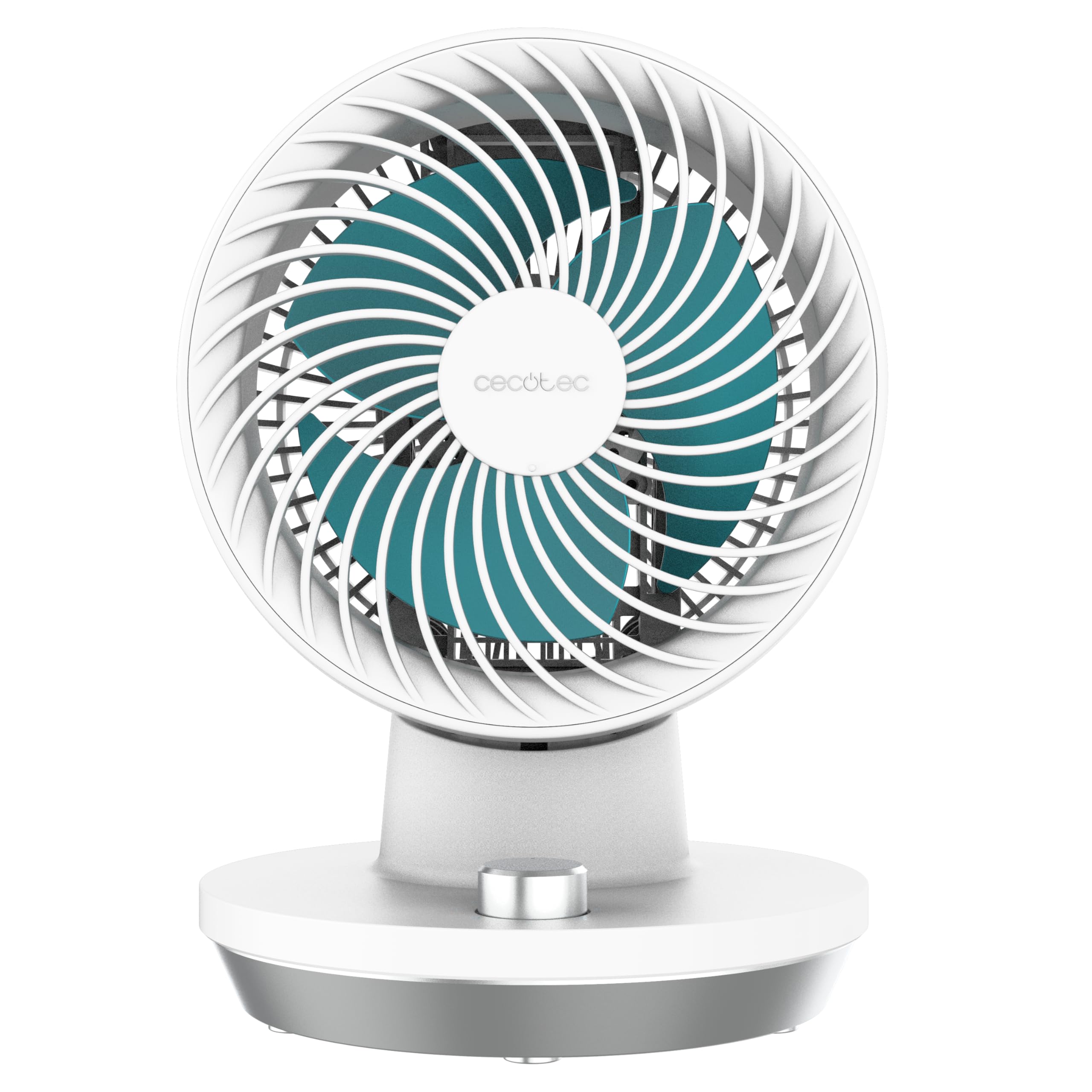 Cecotec - Ventilatore da Tavolo EnergySilence 800 Cyclone Desk, potenza 40 W, 8 pollici, 3 velocità, oscillazione automatica 60º, inclinazione regolabile 90