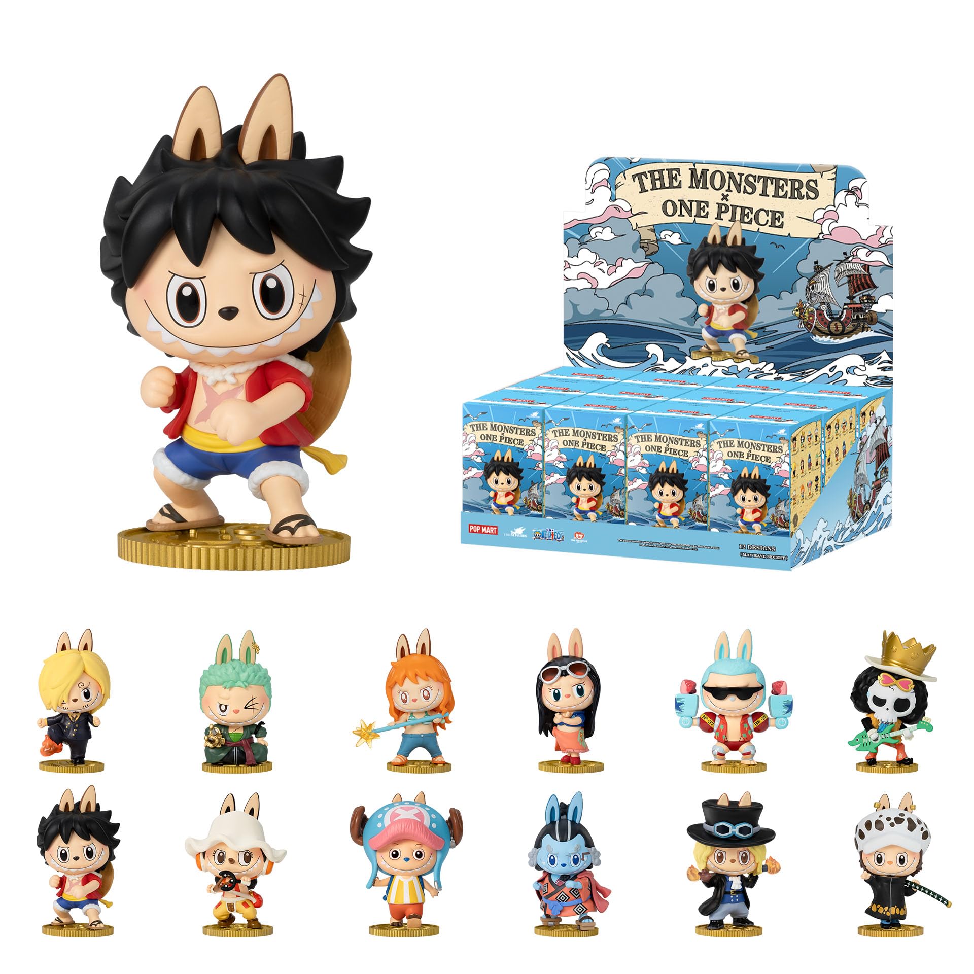 Amazon.com: POP MART The Monsters × One Piece Series Figures 12PCs