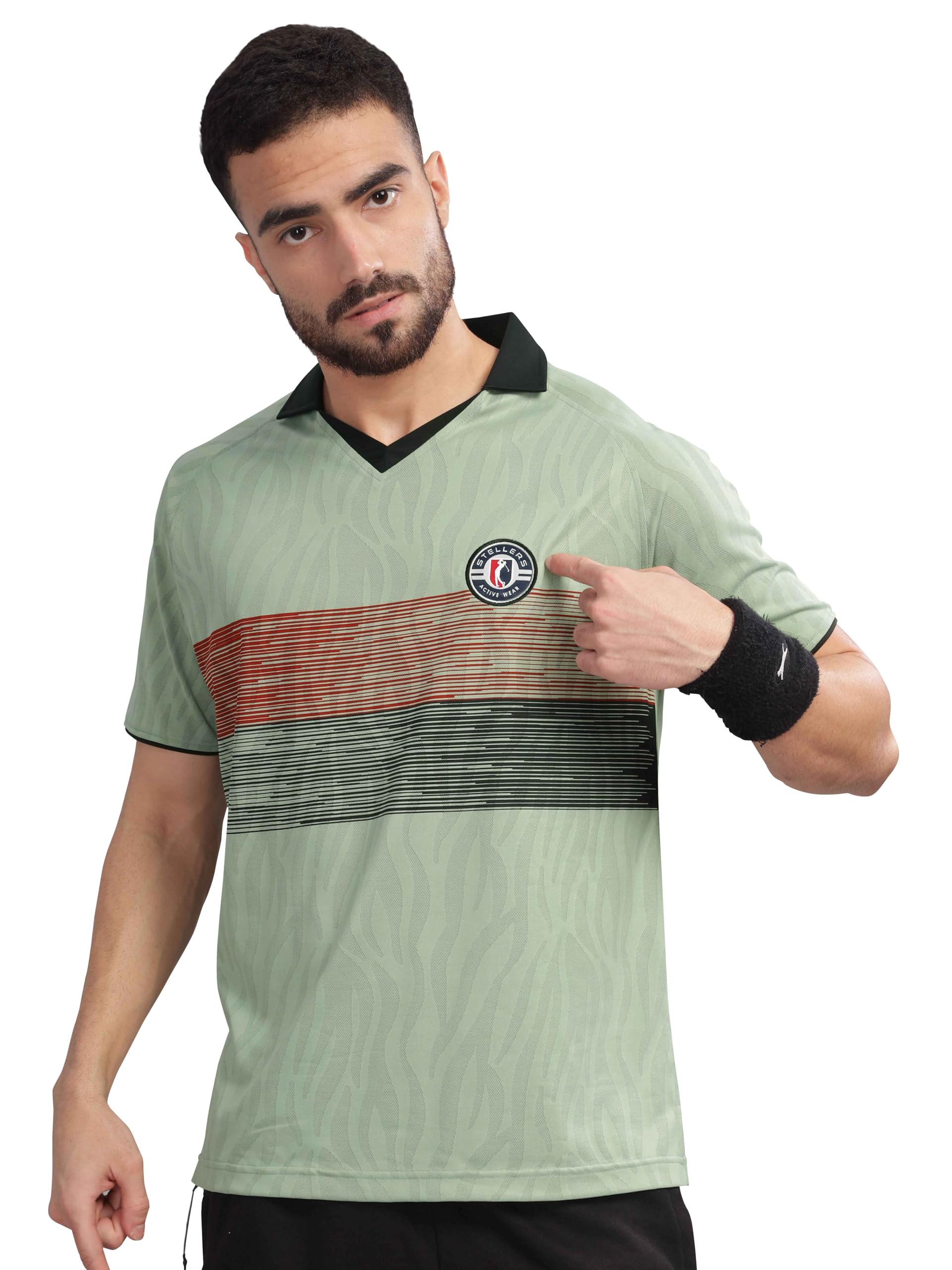 Men's Crew Neck Half Sleeve Active Wear Sports T-Shirt| Feather Touch Feel |Regular Fit| Odour Resistant| Anti-Static| Wrinkle Free | Quick Dry | Stretchable | Lightweight | Sweat-Proof-image-11