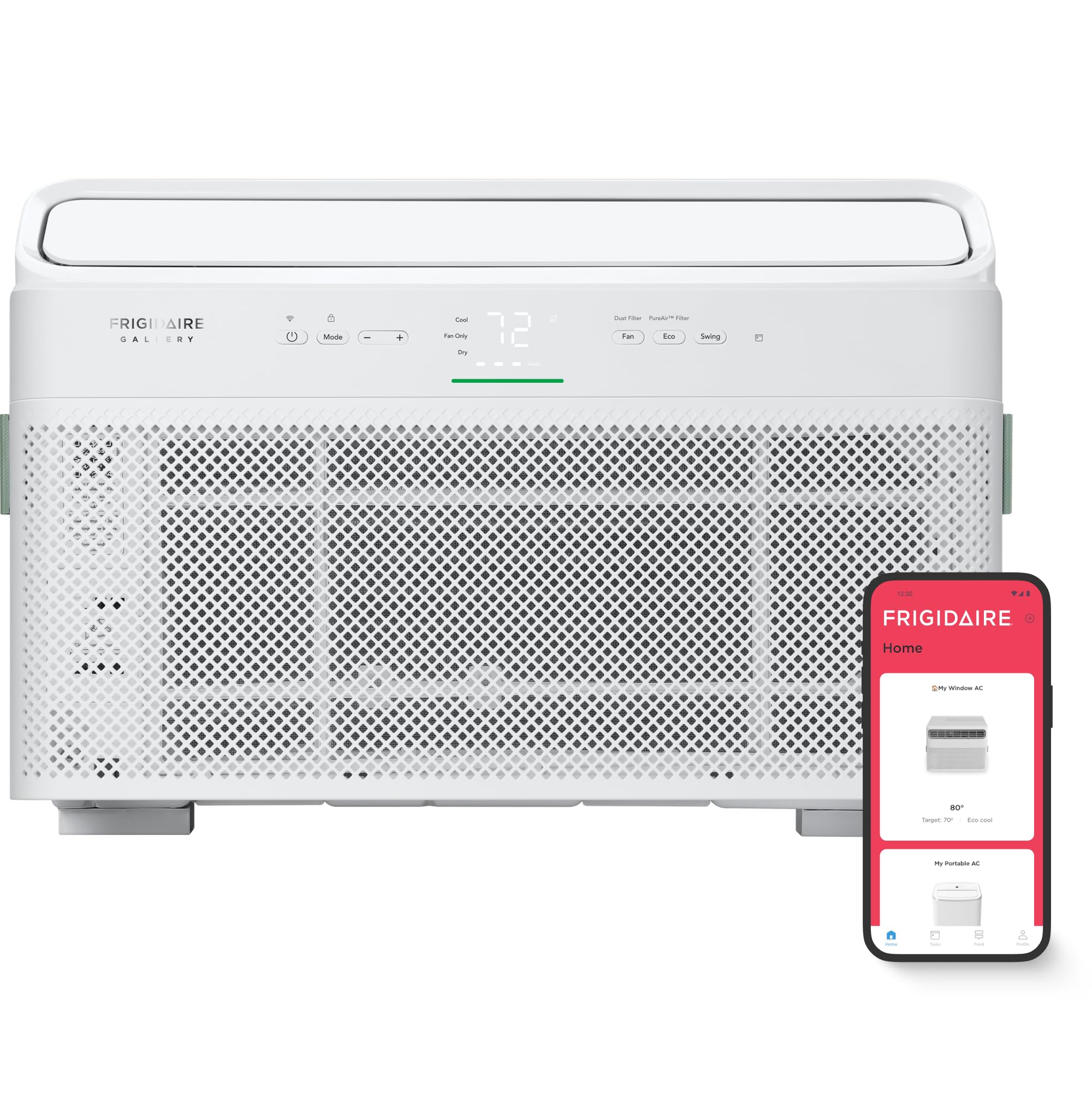 Photo 1 of Frigidaire Gallery 12,000 BTU Smart Inverter Window Air Conditioner with Wi-Fi, Energy Star Most Efficient Certification & Indoor Air Quality Monitoring, Cools Up to 450 Sq. Ft., Ultra Quiet, White