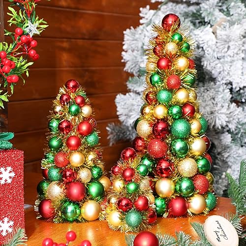 Miniatura 7 de Jenaai 3 piezas de bolas de Navidad para árbol de Navidad, decoración de árbol de Navidad, adornos decorativos para el hogar, chimenea, centro de