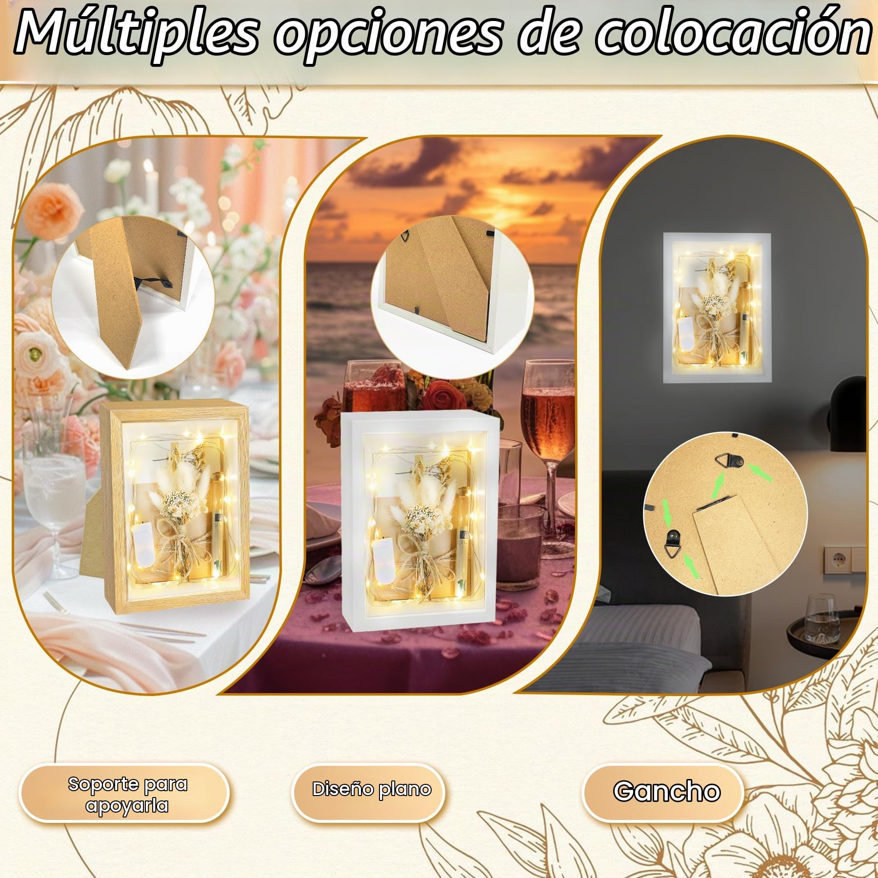 TZEKING Caja Regalo Boda de Madera,Regalo de Dinero para Bodas,Regalo Creativo para Novios,Juego de Dinero,Caja de Madera,flores secas,Tubo de Ensayo,Señor y señora,aniversario de boda