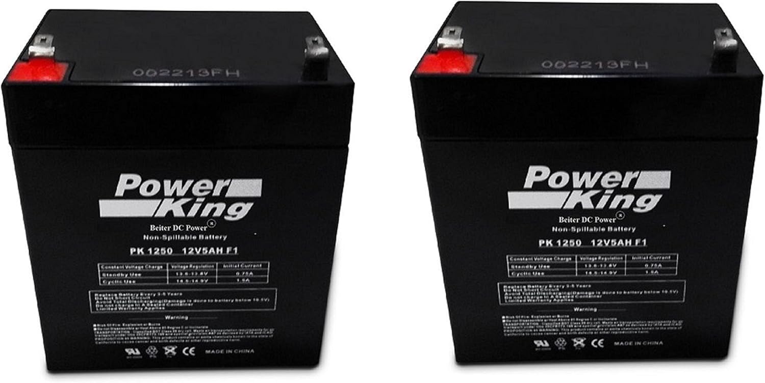 Set of 2 Razor E175 12 Volt 5.5 AmpH SLA Replacement Scooter Batteries
