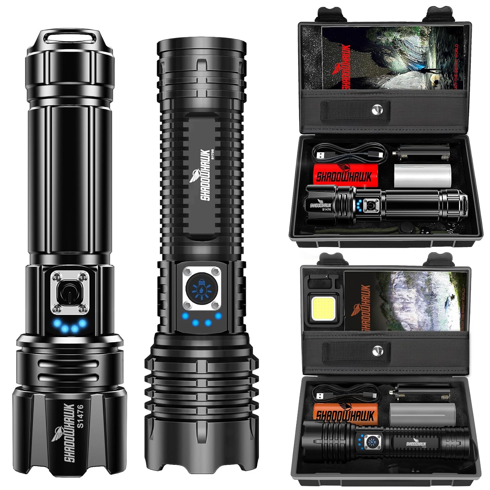 Shadowhawk S1476 Torch Light with 10000 Lumens and XHM77.2 LED Chip