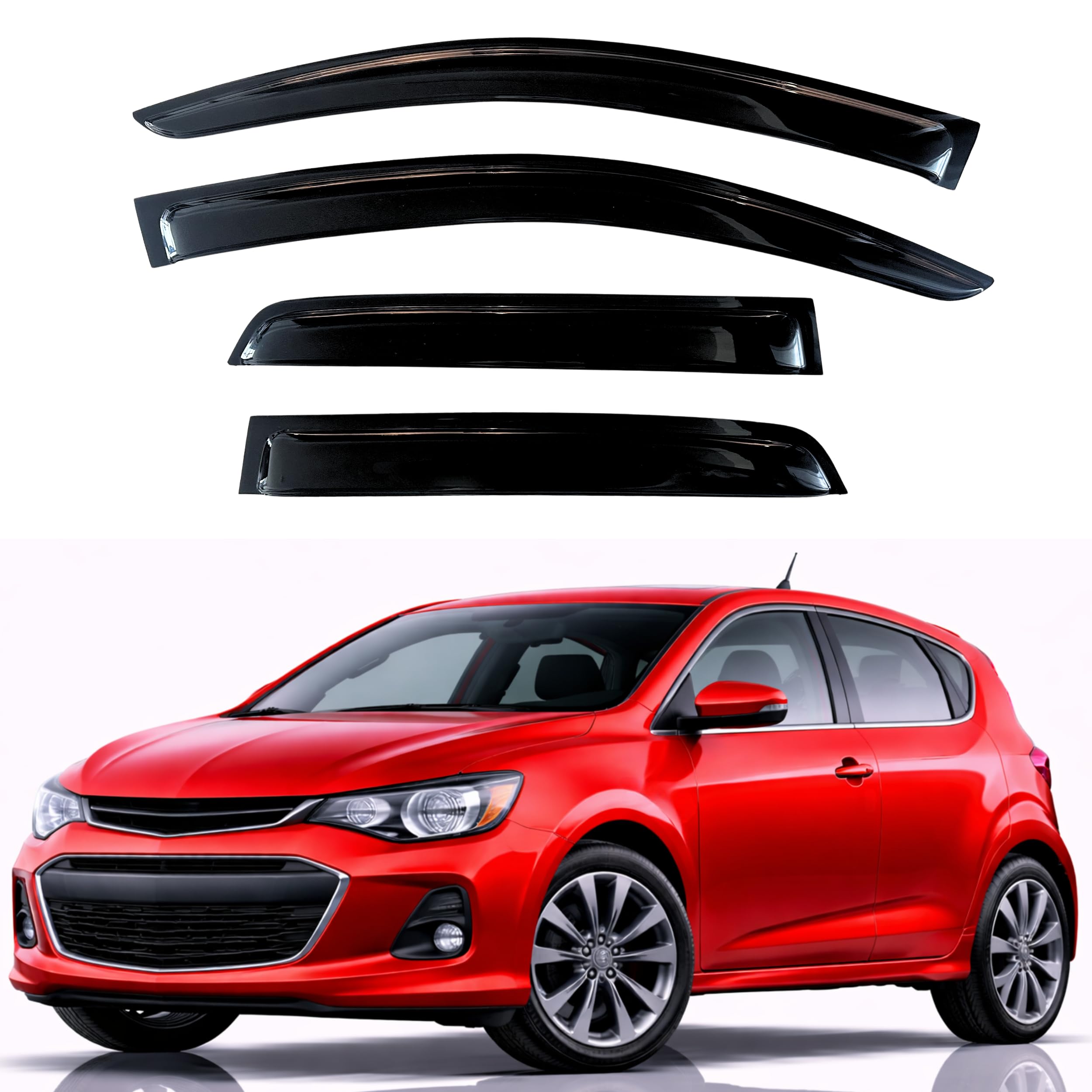 KPY Rain Guards Fit for 2012-2020 Chevrolet Sonic Hatchback