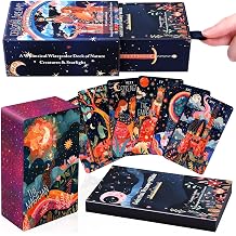 XSYLOHXL Celestial Dreamy Wilds Tarot Cards for Beginners with Guidebook, RWS-Inspired 78-Card Deck, Holographic Pink Gilded Edges, 400GSM Card Stock