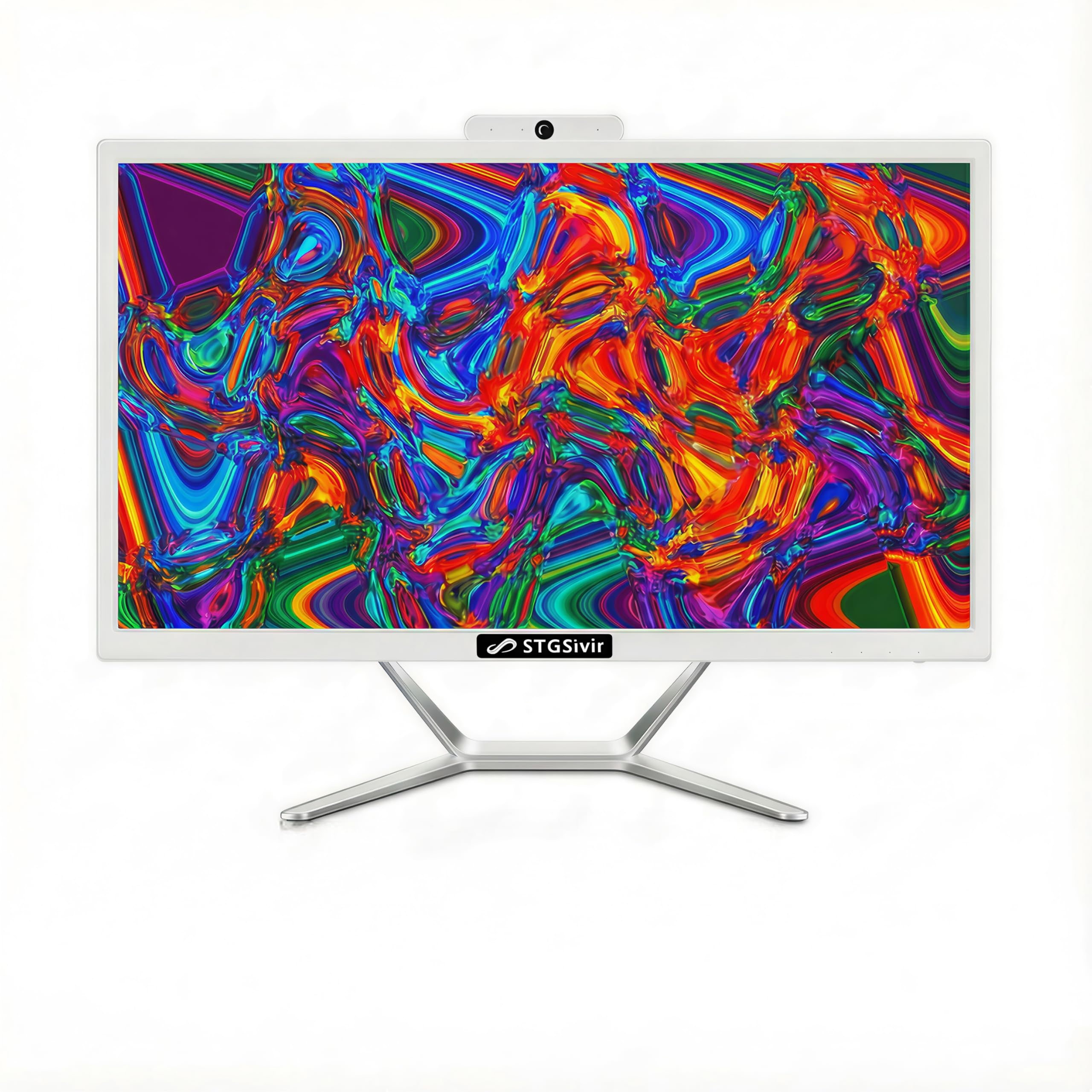 STGsivir All in One PC, 24" FHD Display, Core i7 bis zu 4.0 GHz, RAM 16 GB, 512GB SSD, WLAN, BlueTBoth 5.0, Windows11 Pro, Weiß