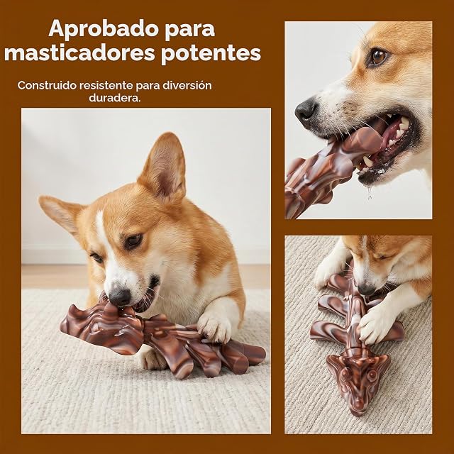 Foto 5 de 7 de EAAGHK Juguetes Perros Indestructible, Juguetes Masticables para Perros de Nailon de Grado Alimenticio