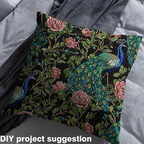 Vista 11 de The Yard - Tela floral de girasol, estampado botánico 3D amarillo, 3 yardas, interior/exterior, tela decorativa romántica para bricolaje, costura