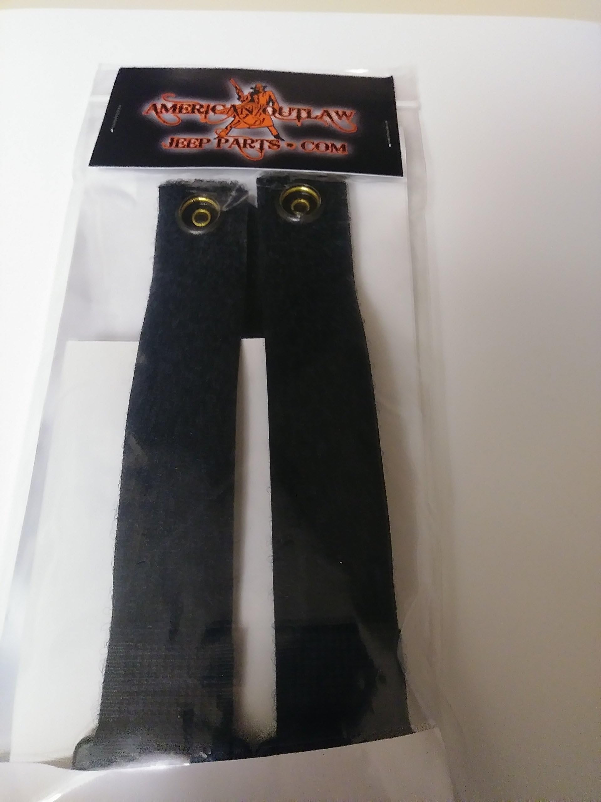 Rear Window Straps by American Outlaw, for Jeep's OEM Soft top-Replaces OEM Elastic Straps, Durable and Won't Stretch Out. Fits TJ and JK