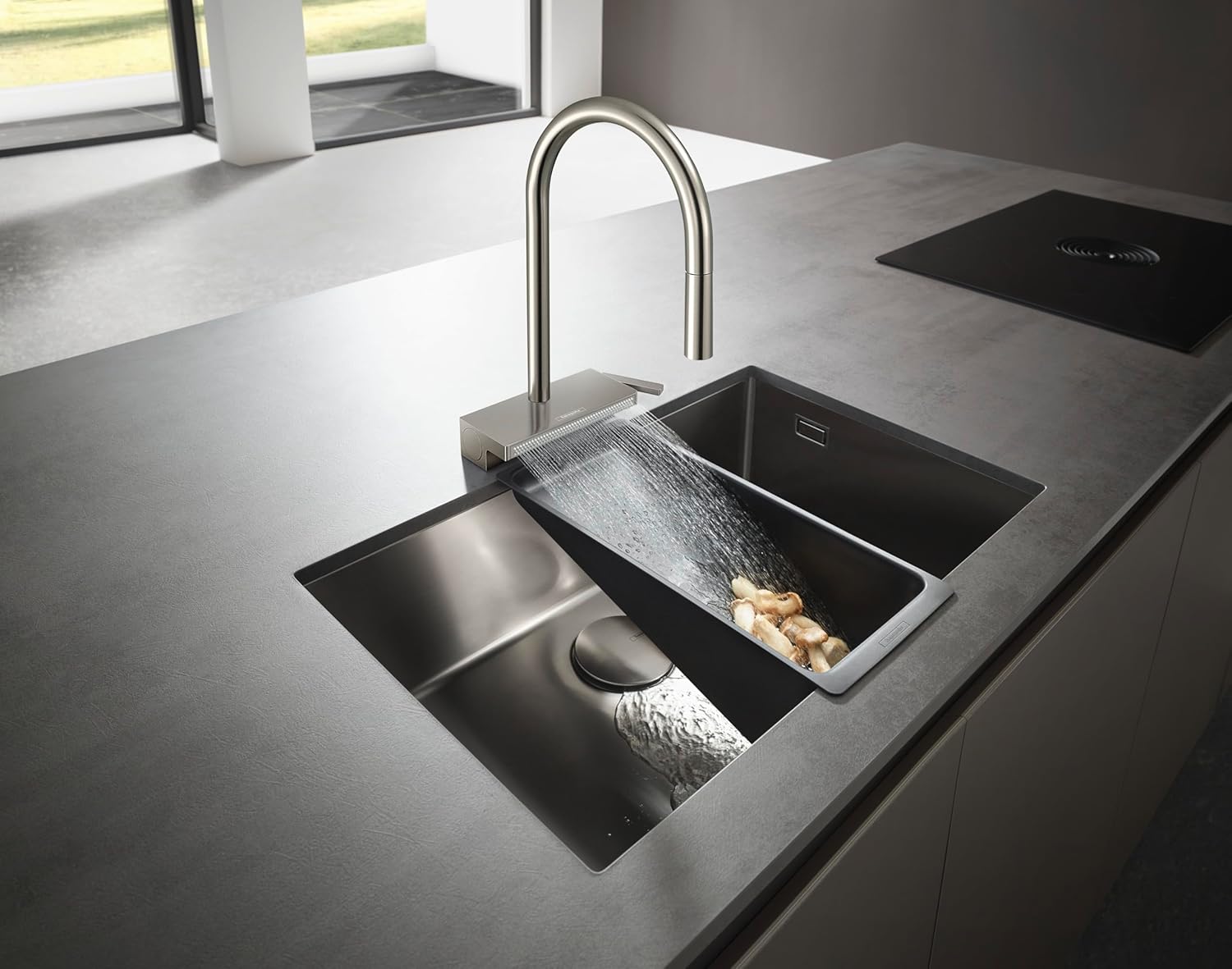 Hansgrohe 73837800 Aquno Select M81 Einhebel-Küchenmischer 170, Ausziehbrause, 3jet Edelstahl Single-Lever Kitchen Mixer tap, ComfortZone 170mm, Stainless Steel Finish